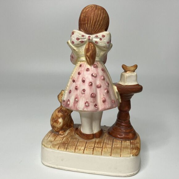Holly Hobbie Figurine It's Nice to Hear From Someone Dear VTG Yellow Cat Phone - Picture 2 of 6